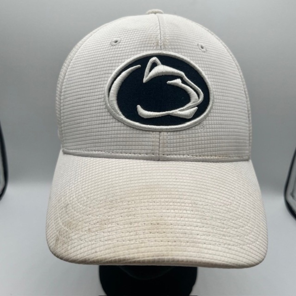 Penn State Nittany Lions Top of the World Memory Fit Hat White Textured Cap L/XL